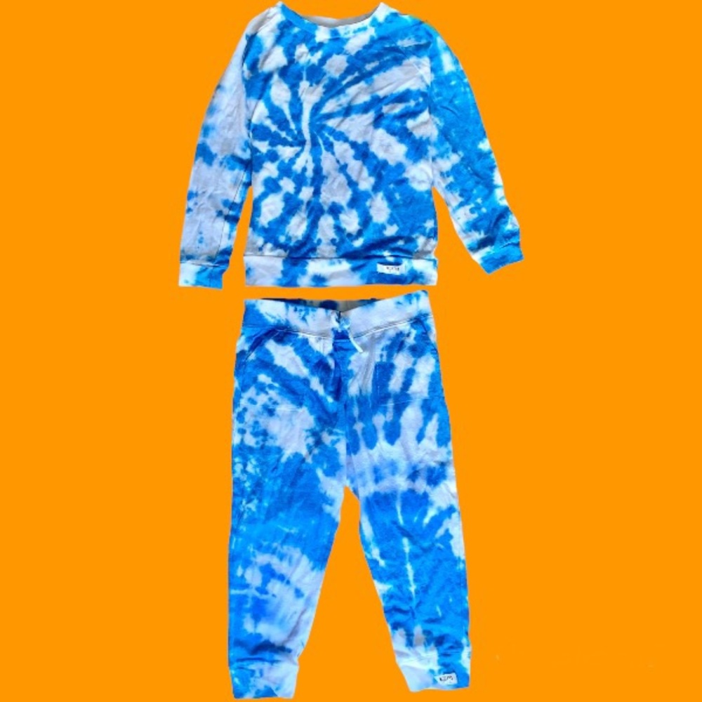 NWT 2Pc Set Pajamas PJ Worthy Threads Tie-Dye Shirt Joggers Pants Kids gift